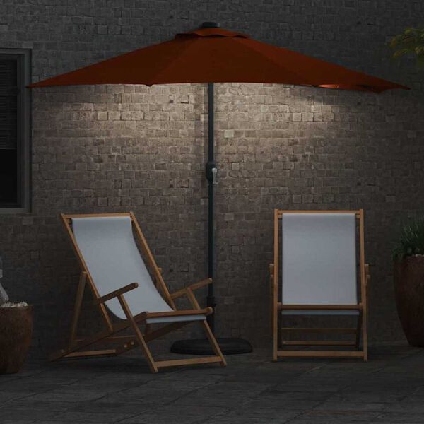 vidaXL Ομπρέλα Κήπου Τερακότα 294 x 150 x 224 εκ ύφασμα