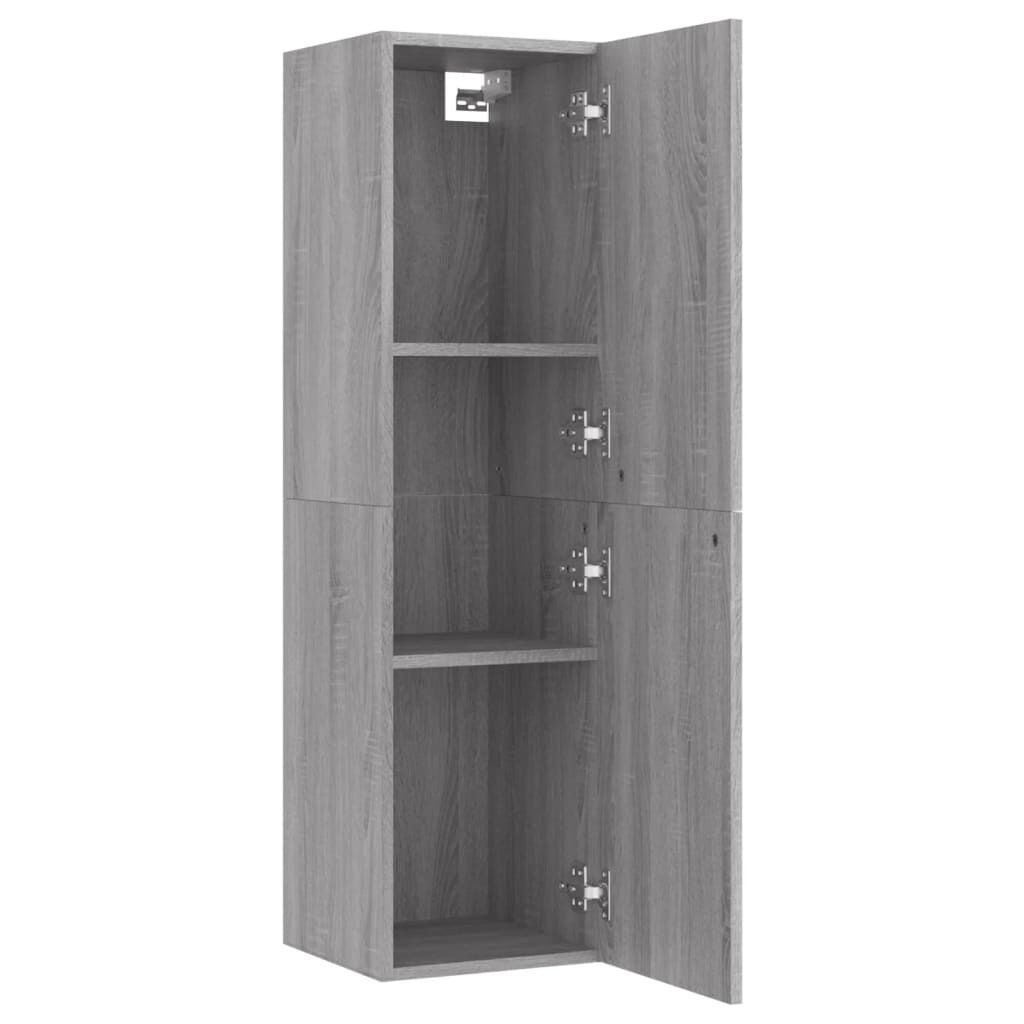 vidaXL Έπιπλα Τηλεόρασης Επιτοίχια 2 τεμ. Γκρι Sonoma 30,5x30x110 εκ.