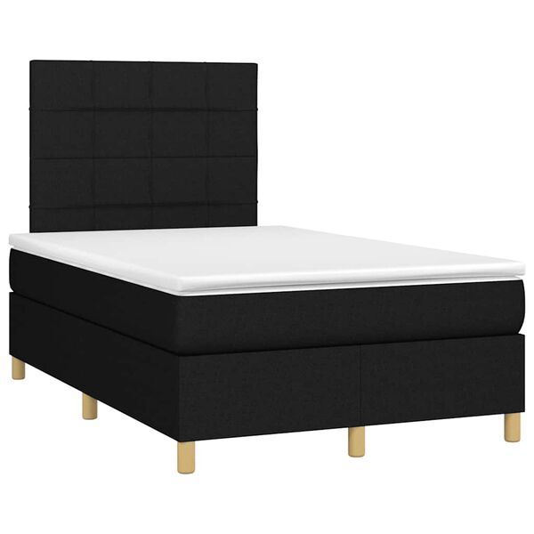 vidaXL &Kappa;&rho;&epsilon;&beta;ά&tau;&iota; Boxspring &mu;&epsilon; &Sigma;&tau;&rho;ώ&mu;&alpha; & LED &Mu;&alpha;ύ&rho;&omicron; 120x190 &epsilon;&kappa;. &Upsilon;&phi;&alpha;&sigma;&mu;ά&tau;&iota;&nu;&omicron;