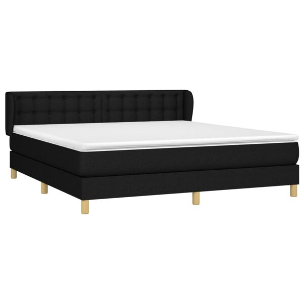 vidaXL &Kappa;&rho;&epsilon;&beta;ά&tau;&iota; Boxspring &mu;&epsilon; &Sigma;&tau;&rho;ώ&mu;&alpha; &Mu;&alpha;ύ&rho;&omicron; 180x200 &epsilon;&kappa;. &Upsilon;&phi;&alpha;&sigma;&mu;ά&tau;&iota;&nu;&omicron;