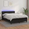 vidaXL &Kappa;&rho;&epsilon;&beta;ά&tau;&iota; Boxspring &mu;&epsilon; &Sigma;&tau;&rho;ώ&mu;&alpha; & LED &Mu;&alpha;ύ&rho;&omicron; 140x190 &epsilon;&kappa;. &Sigma;&upsilon;&nu;&theta;. &Delta;έ&rho;&mu;&alpha;