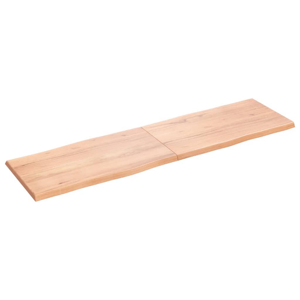 vidaXL Επιφ Τραπεζιού Αν Καφέ 180x50x(2-4)εκ.Ακατέργ. Μασίφ Ξύλο Δρυός