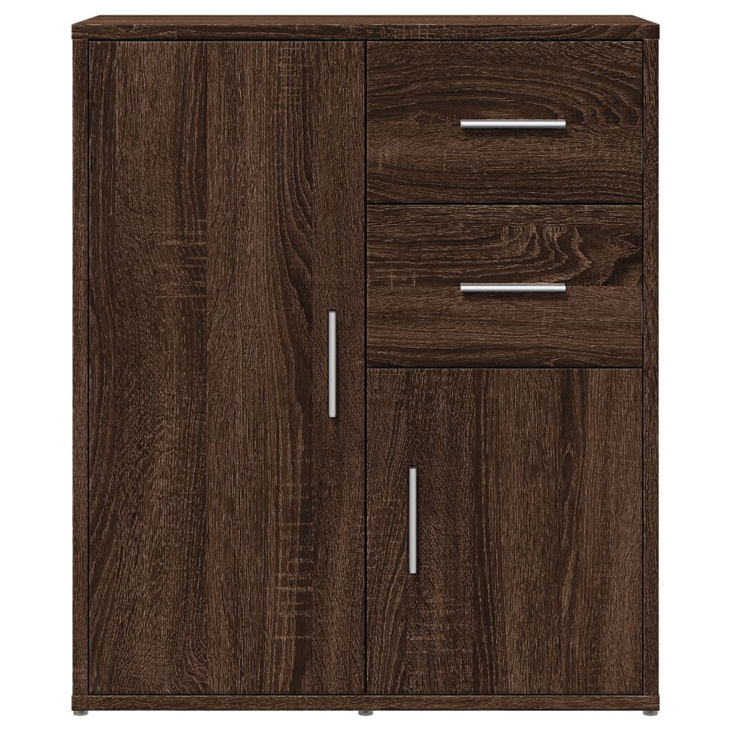 vidaXL Βοηθητικά Ντουλάπια 2 τεμ. Καφέ Δρυς 60x31x70εκ. Επεξεργ. Ξύλο