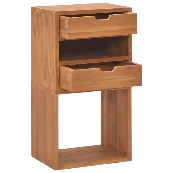 vidaXL Κομοδίνο 40 x 30 x 76 εκ. από Μασίφ Ξύλο Teak
