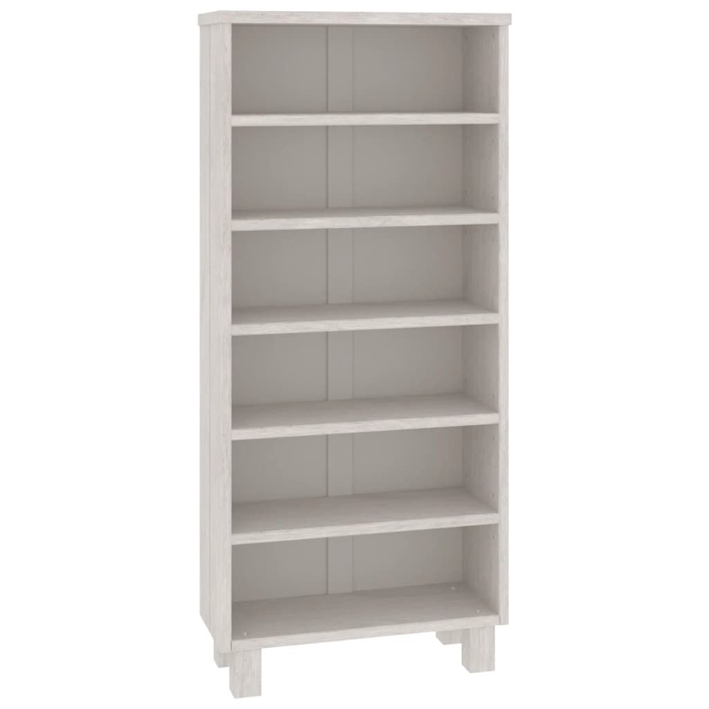 vidaXL Ραφιέρα CD HAMAR Λευκή 45x18x100 εκ. από Μασίφ Ξύλο Πεύκου