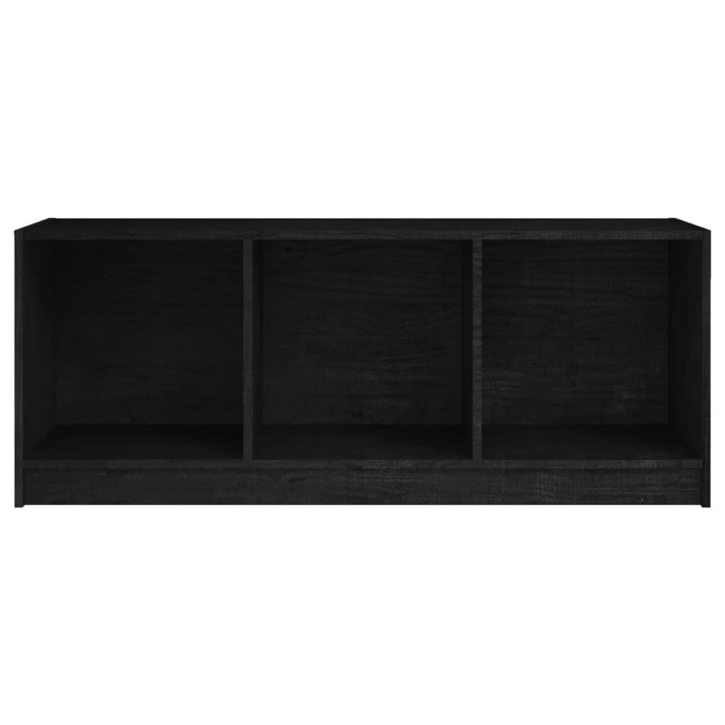vidaXL Έπιπλο Τηλεόρασης Μαύρο 104 x 33 x 41 εκ. από Μασίφ Ξύλο Πεύκου