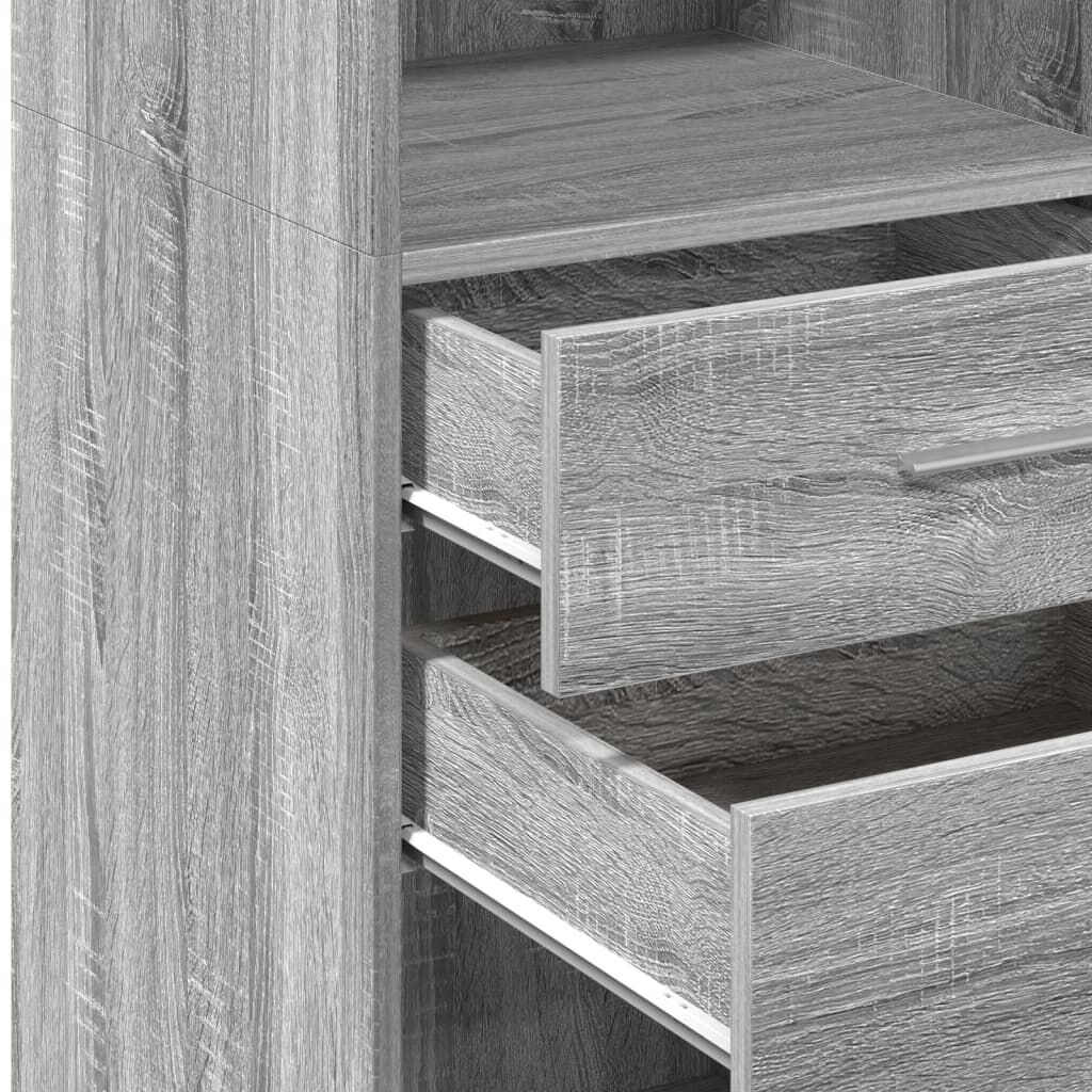 vidaXL Ντουλάπι Γκρι Sonoma 40x42,5x124 εκ. από Επεξεργασμένο Ξύλο