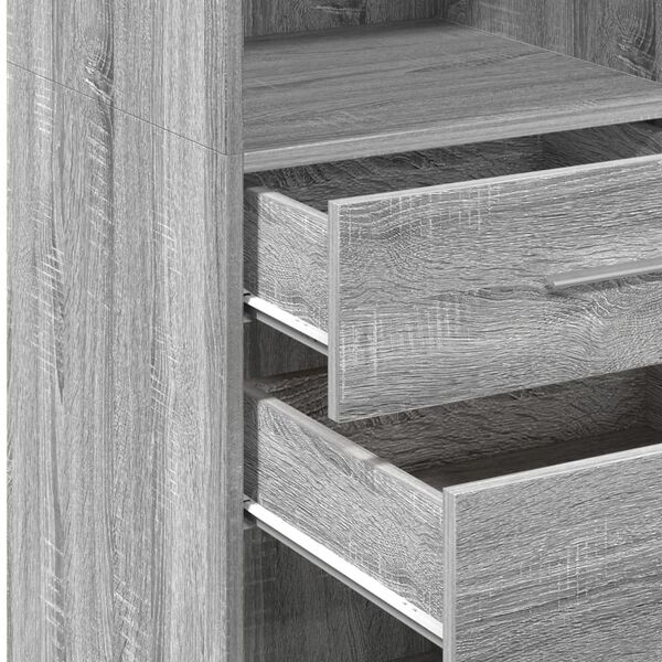 vidaXL Ντουλάπι Γκρι Sonoma 40x42,5x124 εκ. από Επεξεργασμένο Ξύλο
