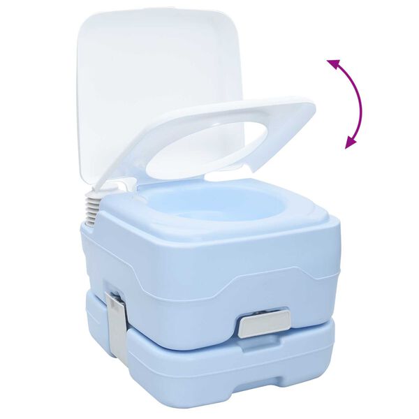 vidaXL Τουαλέτα Κάμπινγκ 2 pcs Μπλε και άσπρο 50.5 x 33 x 103 εκ