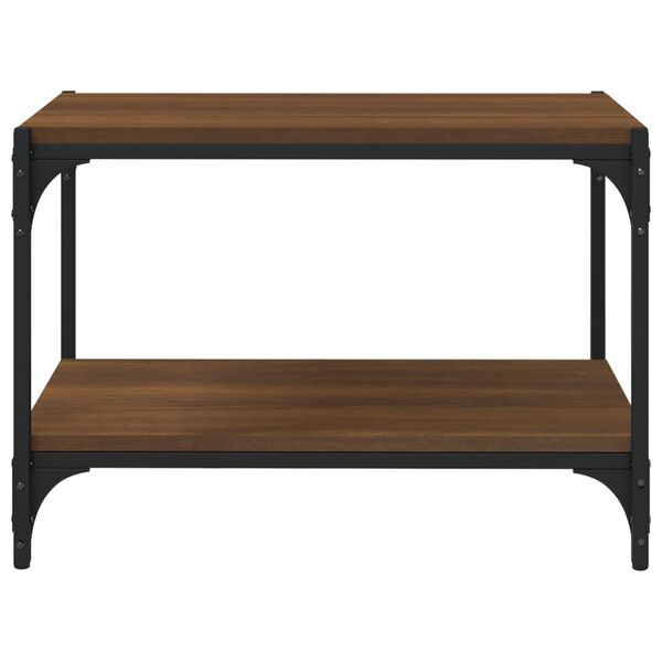 vidaXL Έπιπλο Τηλεόρασης Καφέ Δρυς 60x33x41 εκ. Επεξ. Ξύλο & Ατσάλι