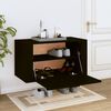 vidaXL Παπουτσοθήκη Επιτοίχια Μαύρη 70x35x38 εκ. Επεξεργασμένο Ξύλο
