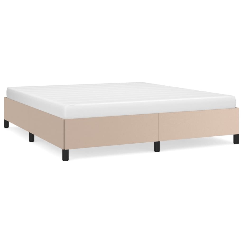 vidaXL Πλαίσιο Κρεβατιού Καπουτσίνο 180x200 εκ. από Συνθετικό Δέρμα