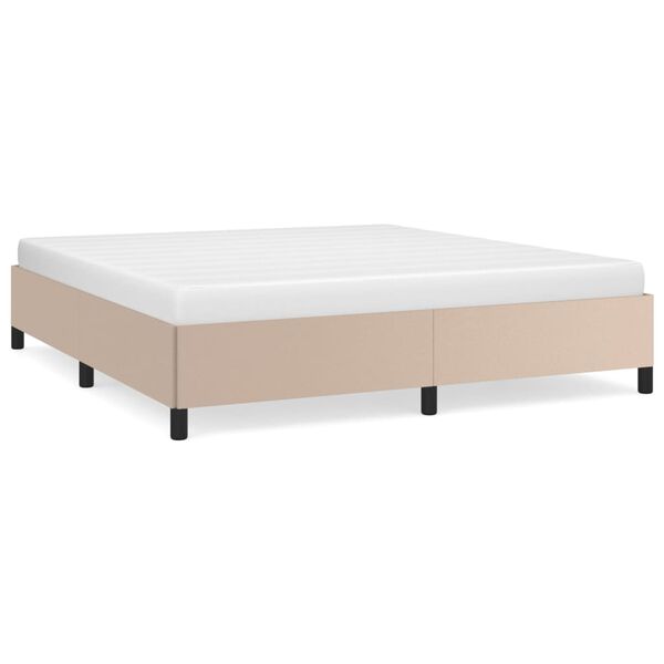 vidaXL Πλαίσιο Κρεβατιού Καπουτσίνο 180x200 εκ. από Συνθετικό Δέρμα