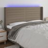 vidaXL &Kappa;&epsilon;&phi;&alpha;&lambda;ά&rho;&iota; &Kappa;&rho;&epsilon;&beta;&alpha;&tau;&iota;&omicron;ύ LED Taupe 183x16x118/128 &epsilon;&kappa;. &Upsilon;&phi;&alpha;&sigma;&mu;ά&tau;&iota;&nu;&omicron;