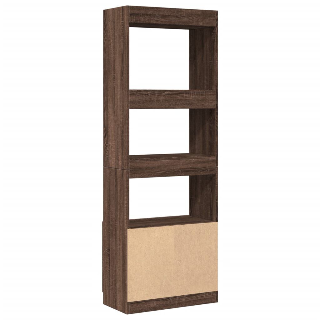 vidaXL Ντουλάπι Καφέ Δρυς 63x33x180 εκ. από Επεξεργασμένο Ξύλο