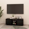vidaXL Έπιπλο Τηλεόρασης Μαύρο 110 x 30 x 40 εκ. από Μασίφ Ξύλο Πεύκου