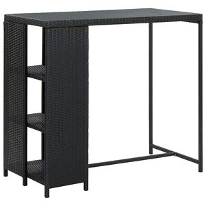 vidaXL &Tau;&rho;&alpha;&pi;έ&zeta;&iota; &Mu;&pi;&alpha;&rho; &mu;&epsilon; &Rho;ά&phi;&iota;&alpha; &Mu;&alpha;ύ&rho;&omicron; 120x60x110 &epsilon;&kappa;. &alpha;&pi;ό &Sigma;&upsilon;&nu;&theta;&epsilon;&tau;&iota;&kappa;ό &Rho;&alpha;&tau;ά&nu;