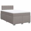 vidaXL Κρεβάτι Boxspring με Στρώμα Taupe 120x200 εκ. Υφασμάτινο