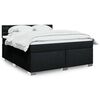 vidaXL Κρεβάτι Boxspring με Στρώμα Μαύρο 180x200 εκ. Υφασμάτινο