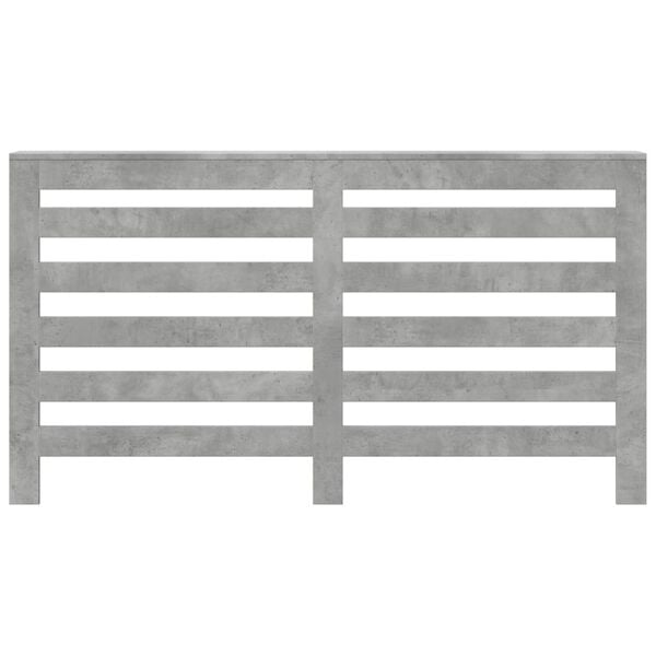 vidaXL Κάλυμμα Καλοριφέρ Γκρι Σκυροδέματος 149x20x82 εκ. Επεξ. Ξύλο