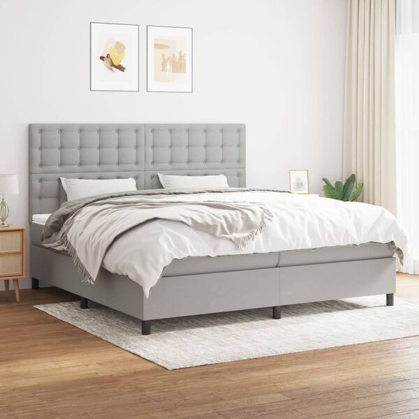 vidaXL &Kappa;&rho;&epsilon;&beta;ά&tau;&iota; Boxspring &mu;&epsilon; &Sigma;&tau;&rho;ώ&mu;&alpha; &Alpha;&nu;&omicron;&iota;&chi;&tau;ό &Gamma;&kappa;&rho;&iota; 200x200 &epsilon;&kappa;. &Upsilon;&phi;&alpha;&sigma;&mu;ά&tau;&iota;&nu;&omicron;