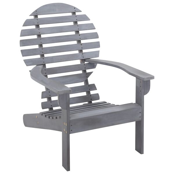 vidaXL Καρέκλα Adirondack Γκρι από Μασίφ Ξύλο Ακακίας