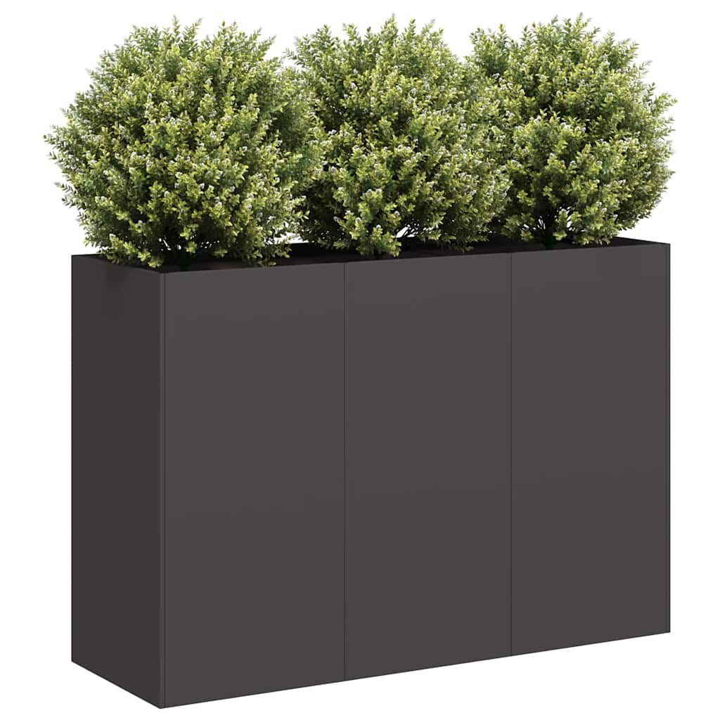 vidaXL Ζαρντινιέρα Μαύρη 120x40x80 εκ. από Χάλυβα Ψυχρής Έλασης