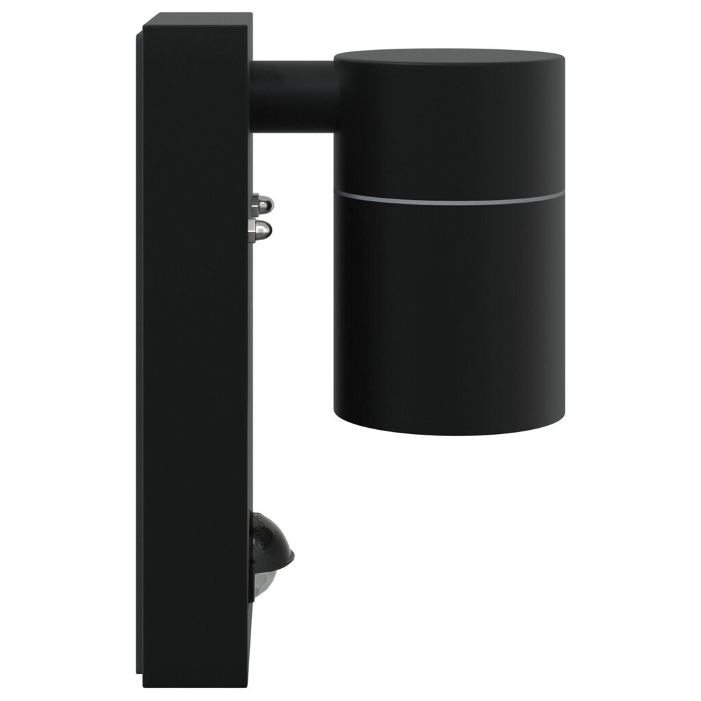 vidaXL Εξωτερικά Φωτιστικά Τοίχου 2 pcs Μαύρο 6.5 x 10.5 x 16 εκ.