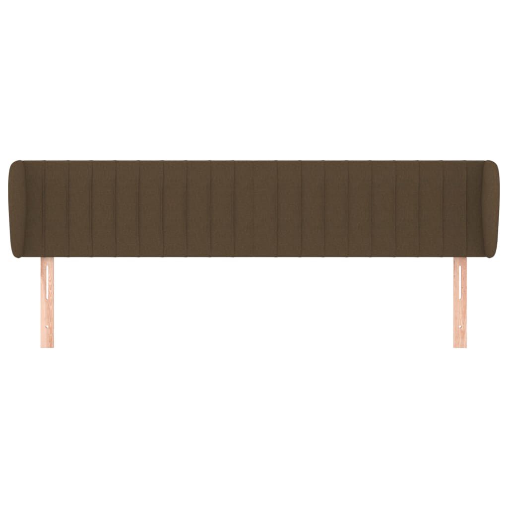 vidaXL Κεφαλάρι με Πτερύγια Σκούρο Καφέ 163x23x78/88 εκ. Υφασμάτινο