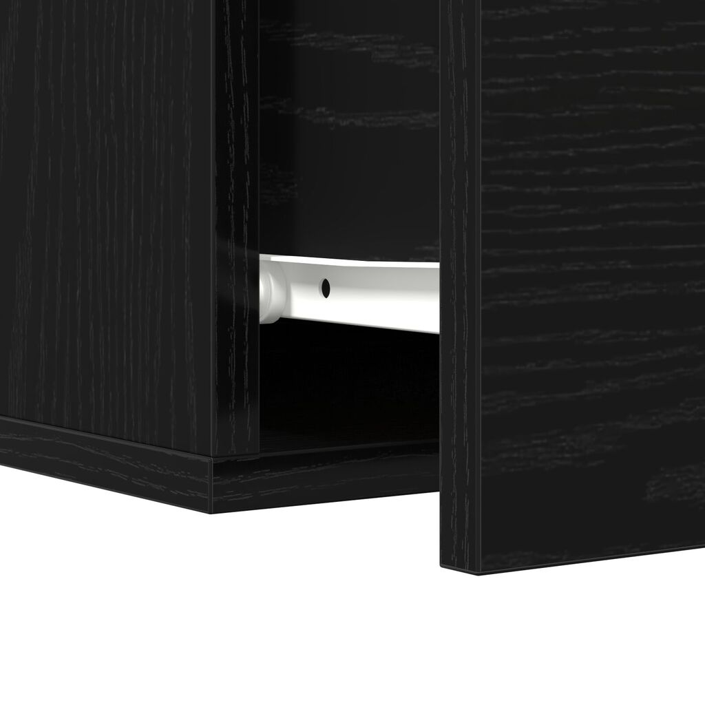vidaXL Κομοδίνο Τοίχου Μαύρη Δρυς 35x35x20 εκ.