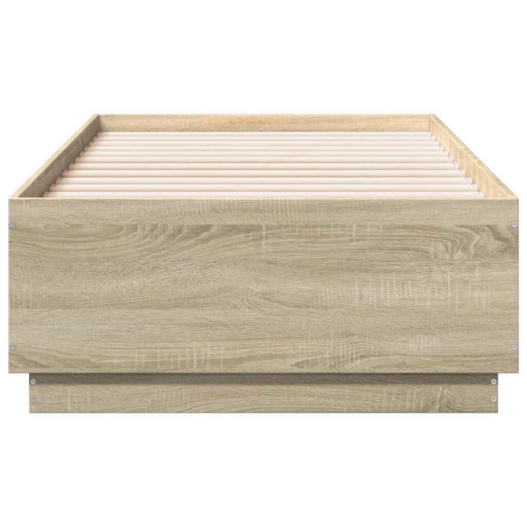 vidaXL Πλαίσιο Κρεβατιού Sonoma Δρυς 90 x 190 εκ. Επεξεργασμένο Ξύλο