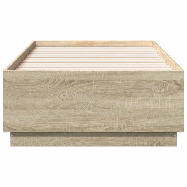 vidaXL Πλαίσιο Κρεβατιού Sonoma Δρυς 90 x 190 εκ. Επεξεργασμένο Ξύλο