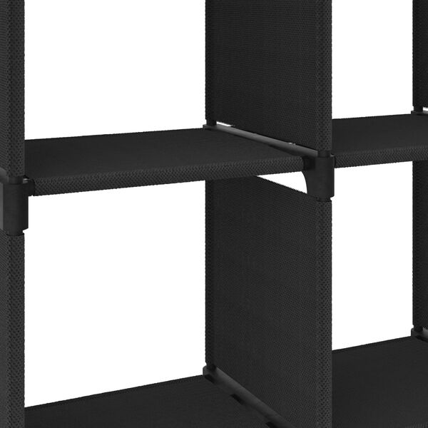 vidaXL Ραφιέρα με 4 Κύβους Μαύρη 69 x 30 x 72,5 εκ. Υφασμάτινη