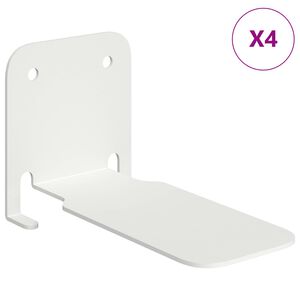 vidaXL &Pi;&lambda;&omega;&tau;ό &rho;ά&phi;&iota; &mu;&epsilon; &rho;ά&phi;&iota; &Epsilon;&pi;&iota;&tau;&omicron;ί&chi;&iota;&omicron; 4 pcs &Lambda;&epsilon;&upsilon;&kappa;ό&sigmaf; 6 x 10,8 x 6,6 &epsilon;&kappa;