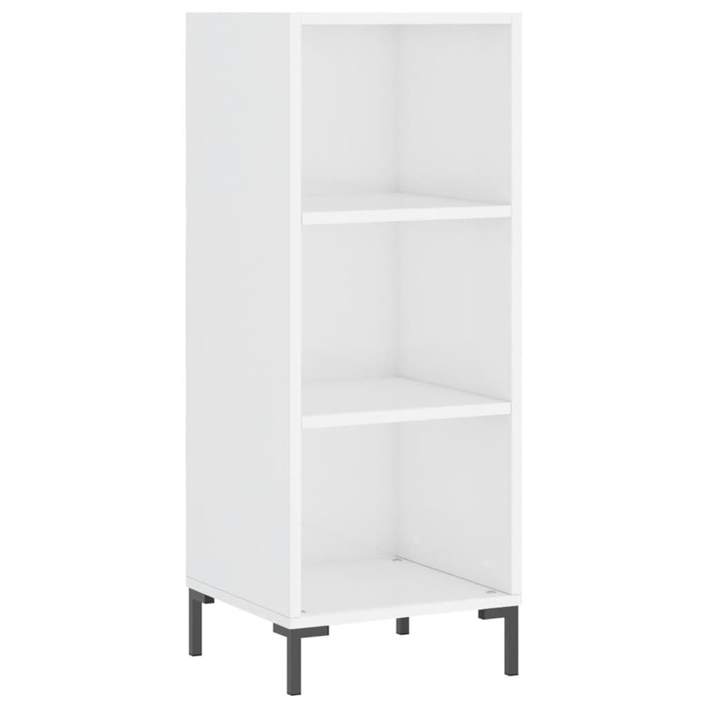 vidaXL Ντουλάπι Γυαλ. Λευκό 34,5 x 34 x 180 εκ. από Επεξεργασμένο Ξύλο