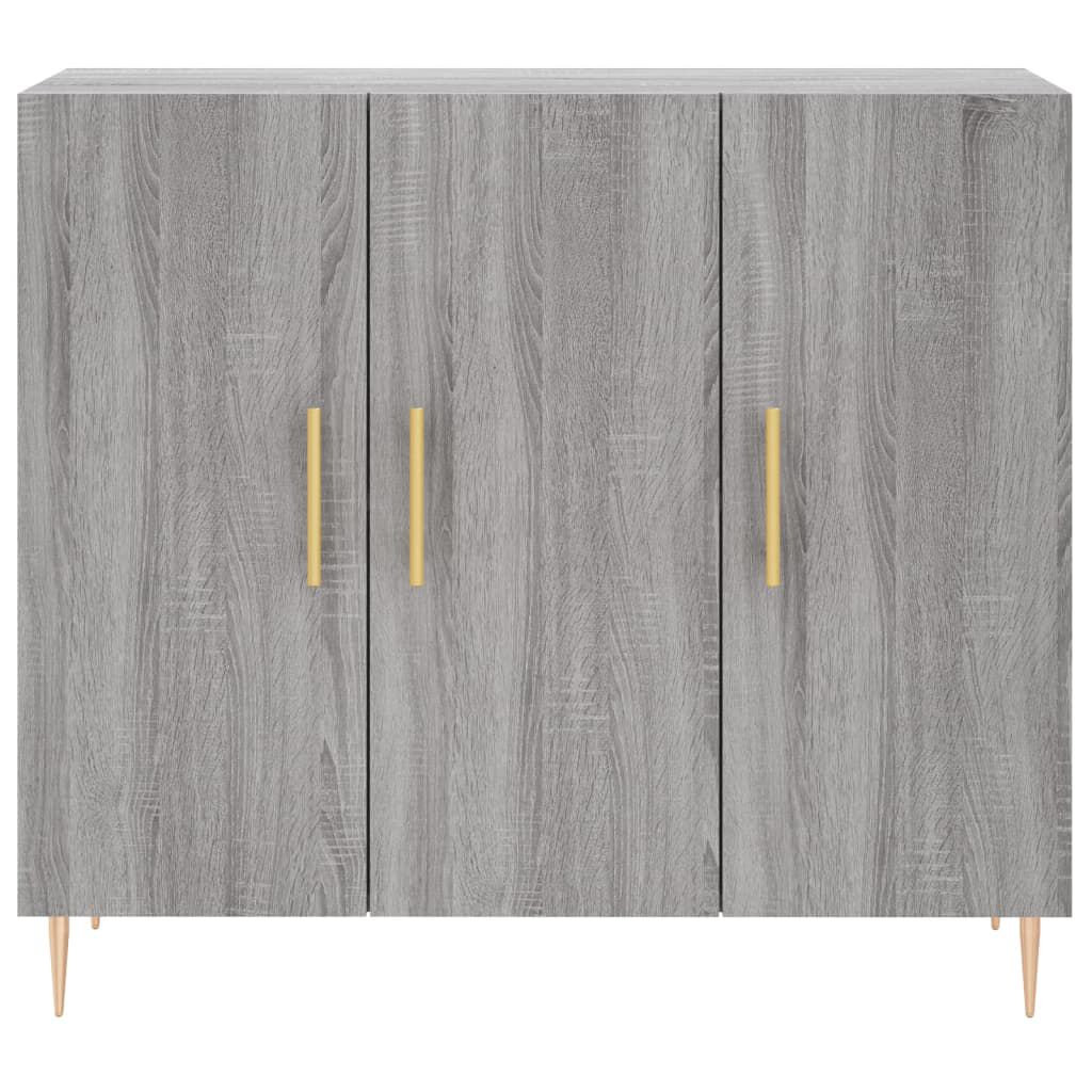 vidaXL Ντουλάπι Γκρι Sonoma 90 x 34 x 80 εκ. από Επεξεργασμένο Ξύλο