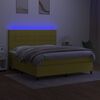 vidaXL &Kappa;&rho;&epsilon;&beta;ά&tau;&iota; Boxspring &mu;&epsilon; &Sigma;&tau;&rho;ώ&mu;&alpha; & LED &Pi;&rho;ά&sigma;&iota;&nu;&omicron; 180x200 &epsilon;&kappa; &Upsilon;&phi;&alpha;&sigma;&mu;ά&tau;&iota;&nu;&omicron;