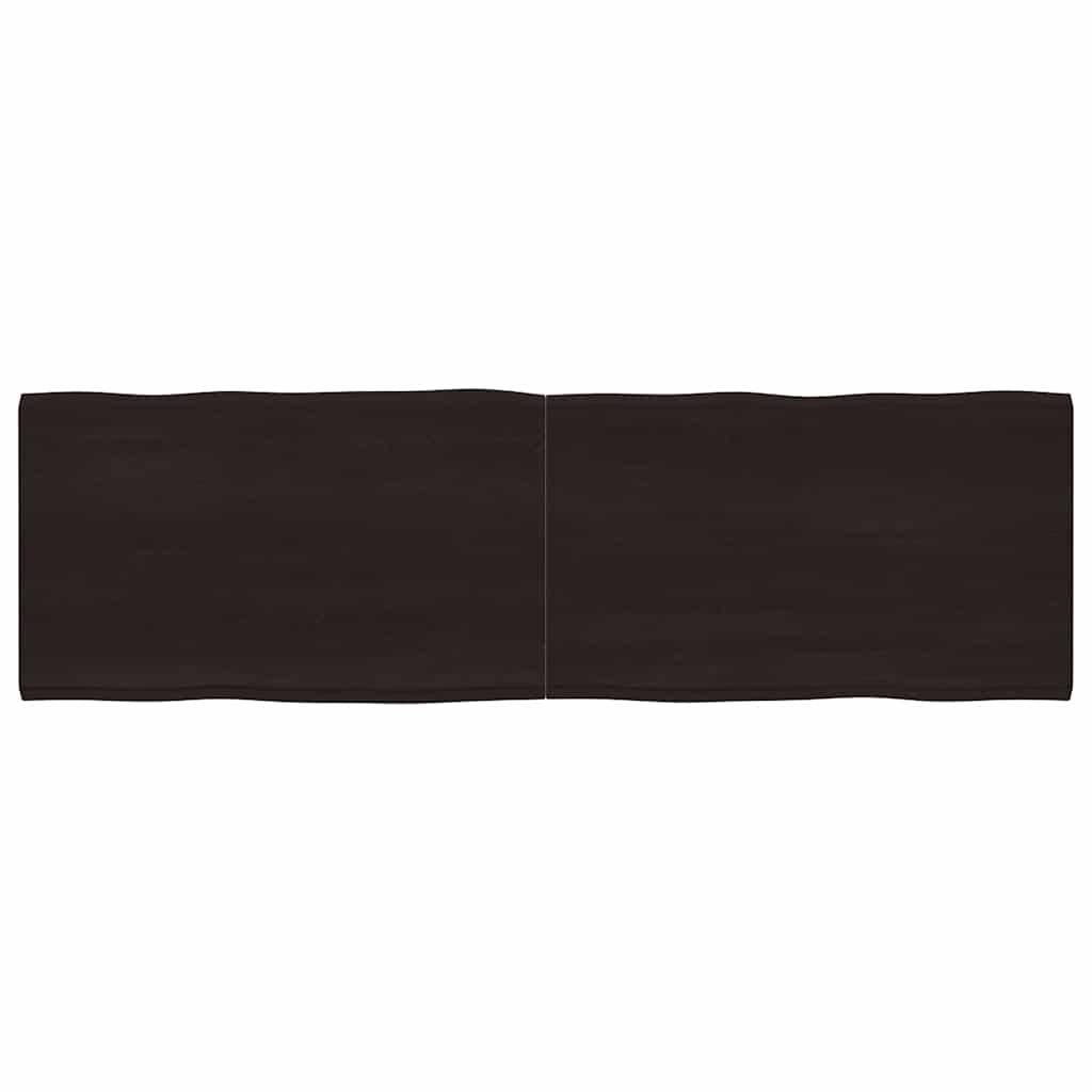 vidaXL Επιφ Τραπεζιού Αν Καφέ 200x60x(2-6)εκ.Ακατέργ. Μασίφ Ξύλο Δρυός