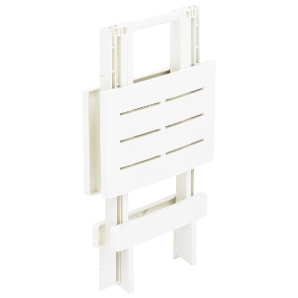 vidaXL Τραπέζι Κήπου Πτυσσόμενο Λευκό 45 x 43 x 50 εκ. Πλαστικό