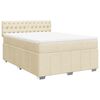 vidaXL &Kappa;&rho;&epsilon;&beta;ά&tau;&iota; Boxspring &mu;&epsilon; &Sigma;&tau;&rho;ώ&mu;&alpha; &Kappa;&rho;&epsilon;&mu; 140x190 &epsilon;&kappa;. &Upsilon;&phi;&alpha;&sigma;&mu;ά&tau;&iota;&nu;&omicron;