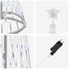 vidaXL LED Χριστουγεννιάτικο Δέντρο Ψυχρό λευκό 51 x 51 x 190 εκ