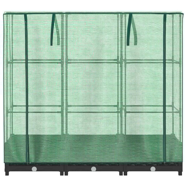 vidaXL Υπερυψωμένο Κρεβάτι με Κάλυμμα Θερμοκηπίου σε Εμφάνιση Ρατάν 120x40x123 εκ.