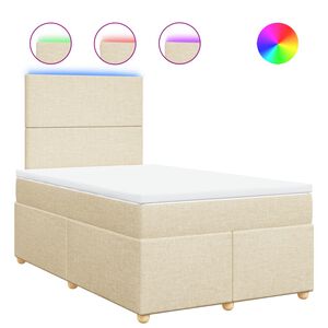 vidaXL &Kappa;&rho;&epsilon;&beta;ά&tau;&iota; Boxspring &mu;&epsilon; &Sigma;&tau;&rho;ώ&mu;&alpha; &Kappa;&rho;&epsilon;&mu; 120x190 &epsilon;&kappa;. &Upsilon;&phi;&alpha;&sigma;&mu;ά&tau;&iota;&nu;&omicron;