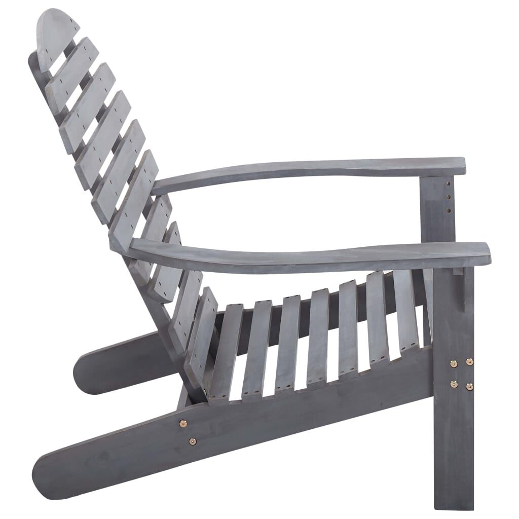 vidaXL Καρέκλα Adirondack Γκρι από Μασίφ Ξύλο Ακακίας