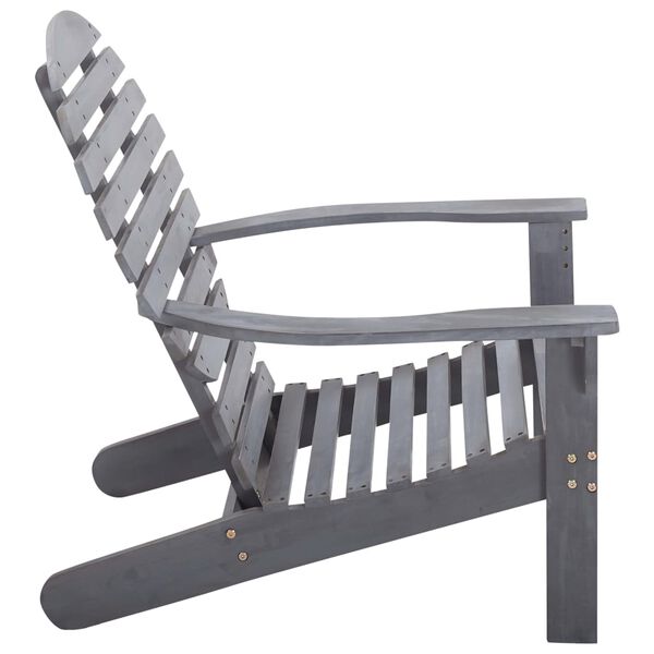 vidaXL Καρέκλα Adirondack Γκρι από Μασίφ Ξύλο Ακακίας