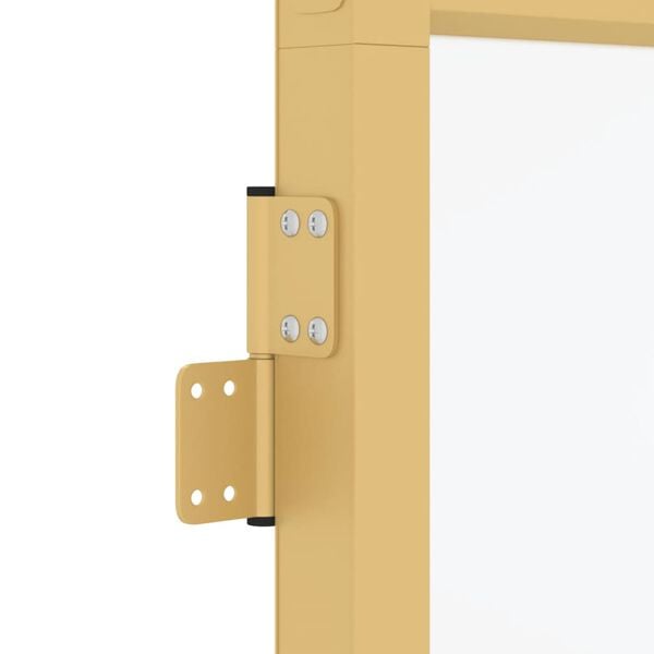vidaXL Εσωτερική Πόρτα Χρυσή 93 x 201,5 εκ. Ψημένο Γυαλί & Αλουμίνιο