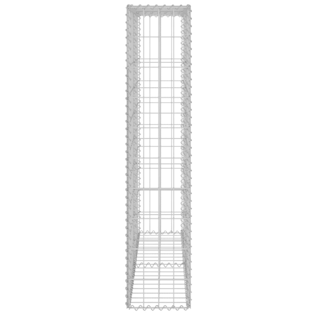 vidaXL Συρματοκιβώτιο Τοίχος 80x20x100 εκ. Γαλβαν.Χάλυβας + Καλύμματα