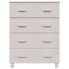 vidaXL Συρταριέρα HAMAR Λευκή 79 x 40 x 103,5εκ. από Μασίφ Ξύλο Πεύκου