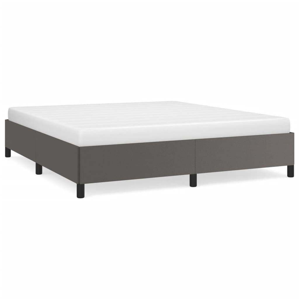 vidaXL Πλαίσιο Κρεβατιού Γκρι 180x200 εκ. από Συνθετικό Δέρμα