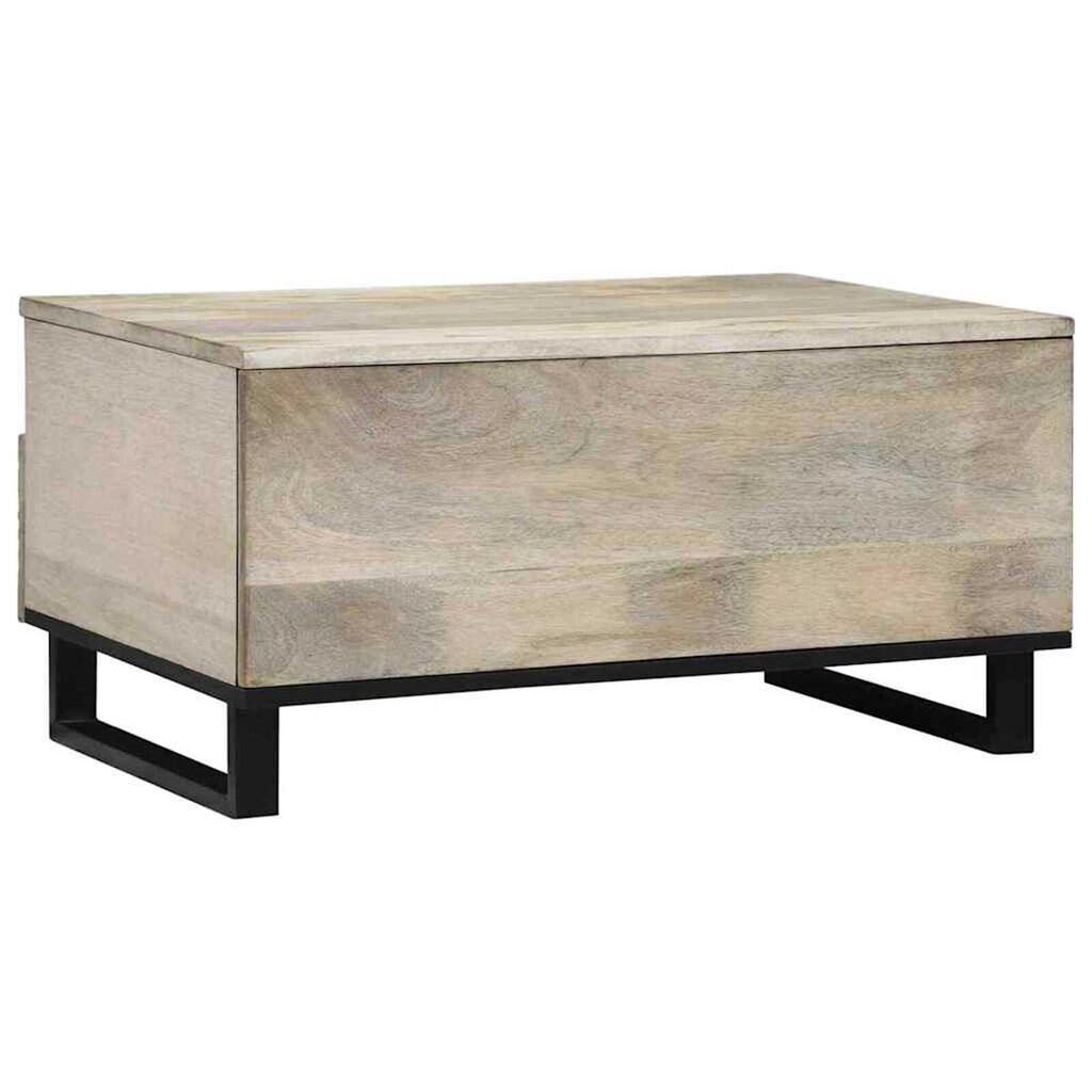 vidaXL Τραπεζάκι σαλονιού with Drawer Άσπρο, Μαύρο 80 x 54 x 40 εκ